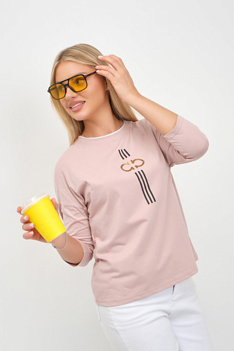 Лонгслив женский Мадлен пудра