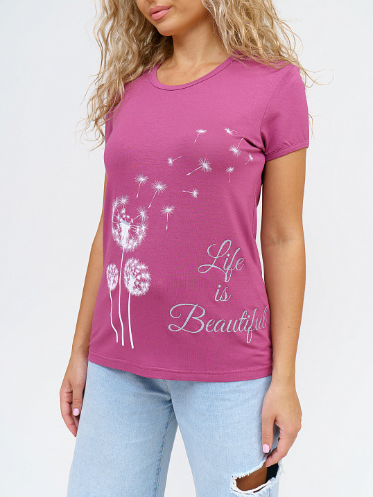 Футболка Одуванчик брусника
