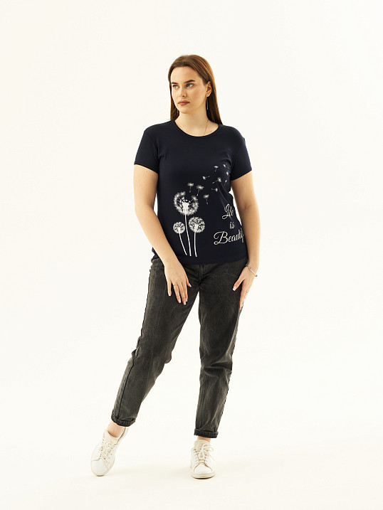 Футболка Одуванчик синий