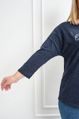 Лонгслив женский Шармэль синий