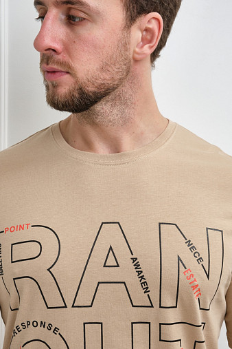 Футболка мужская Сириус бежевый