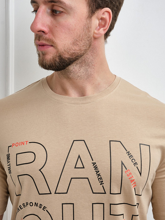 Футболка мужская Сириус бежевый