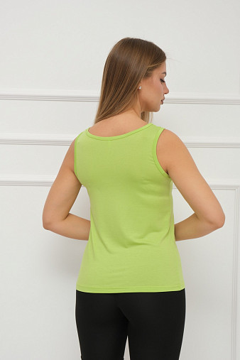 Майка вискозная однотонная лайм