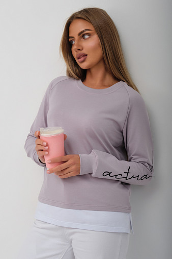 Толстовка женская Дабл св.серый