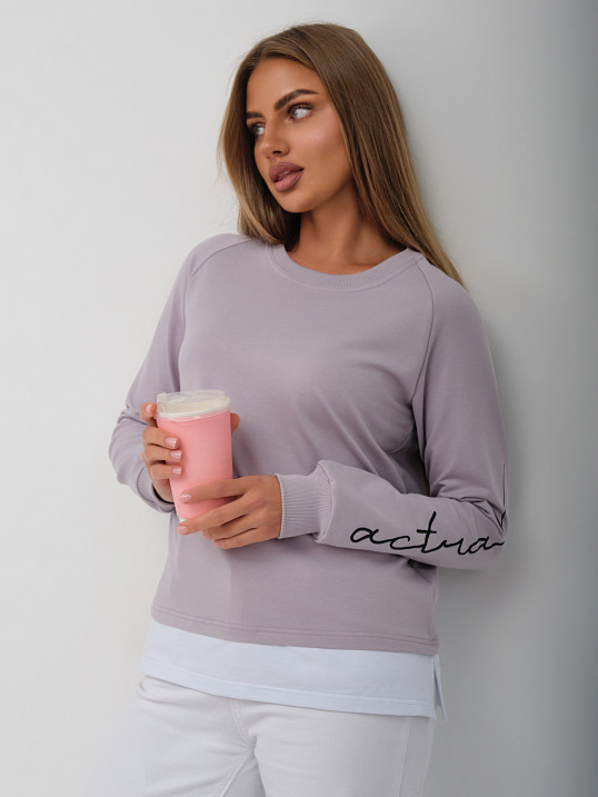 Толстовка женская Дабл св.серый