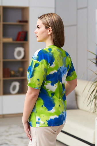 Футболка Тай-Дай лайм