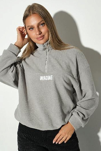 Толстовка жен. Тренд-2 флис св.серый