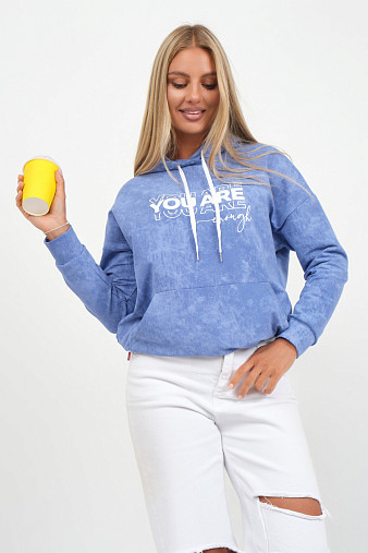 Толстовка женская Винтаж василек