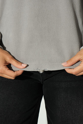 Толстовка жен. Тренд-2 флис св.серый