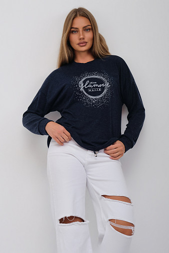 Джемпер жен. Гламур ангора синий