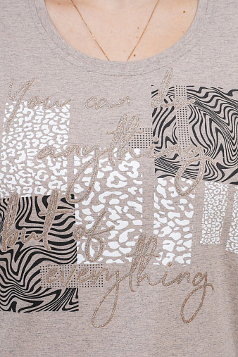 Футболка женская Сафари-1 бежевый/меланж