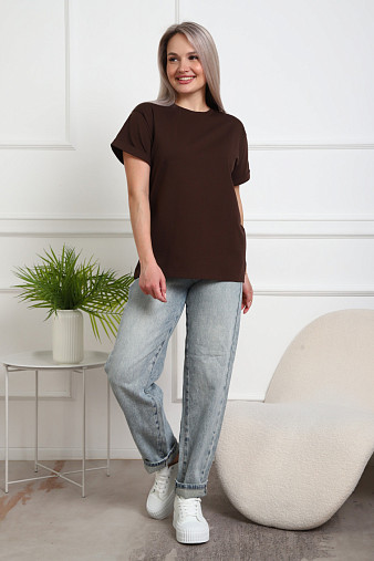 Футболка женская Классика шоколад