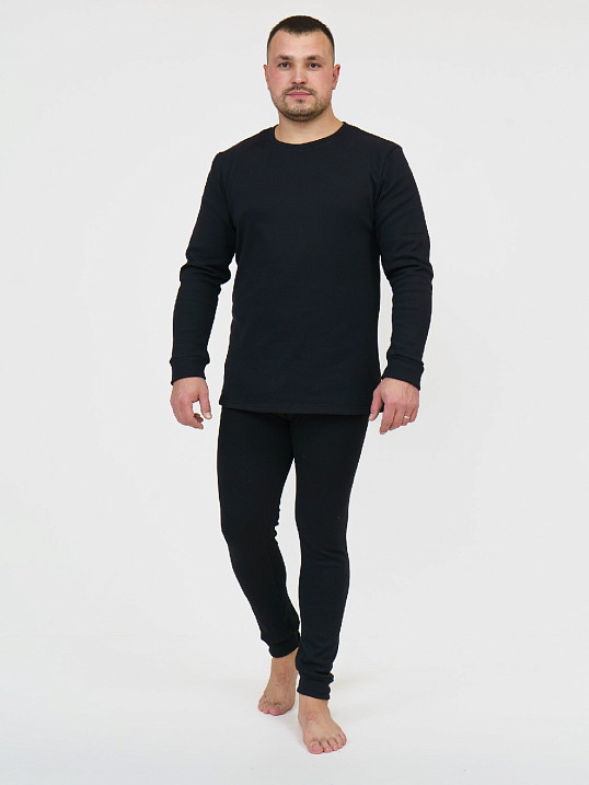 Белье нательное мужское начес черный