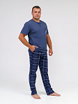 Брюки мужские Легион индиго/клетка