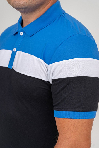 Рубашка-Поло арт.5903 комб. голубой