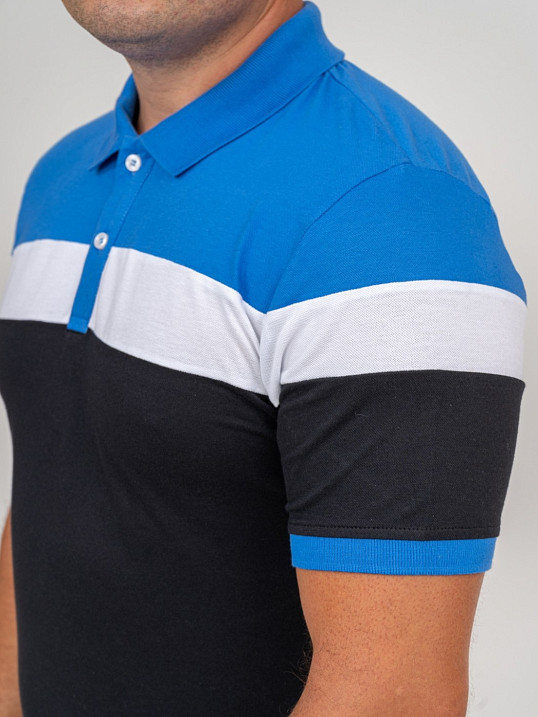 Рубашка-Поло арт.5903 комб. голубой