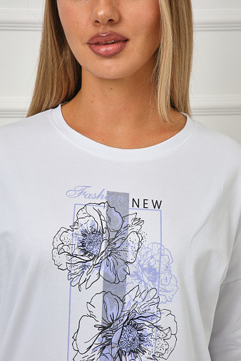 Лонгслив Стиль белый