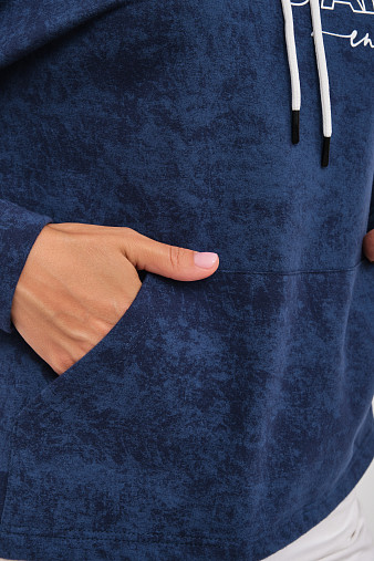 Толстовка женская Винтаж индиго