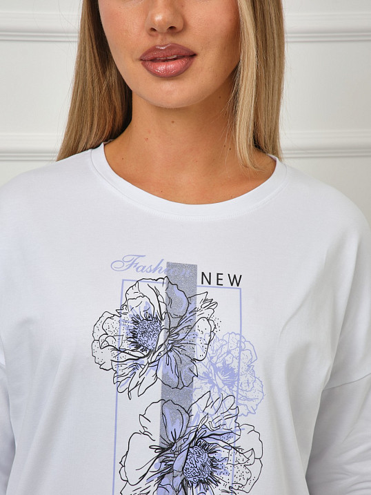 Лонгслив Стиль белый