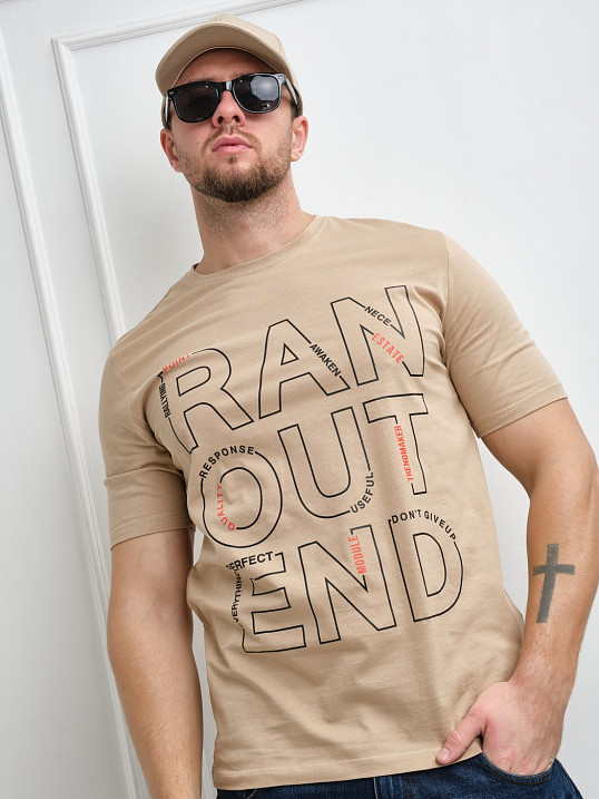 Футболка мужская Сириус бежевый