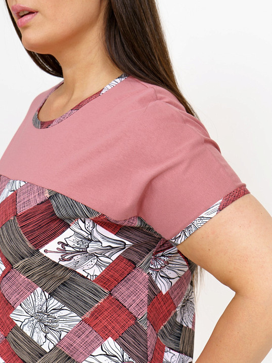 Костюм Вдохновение брусника/ромбы