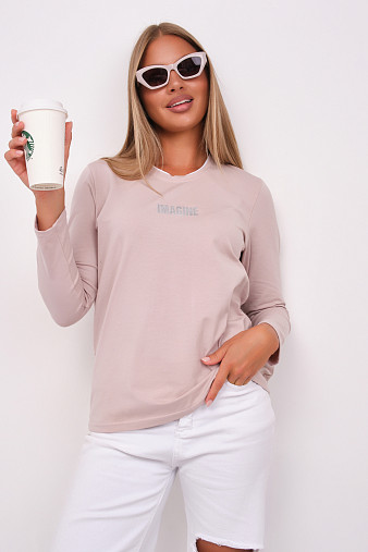 Лонгслив женский Сигма пудра