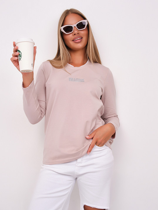 Лонгслив женский Сигма пудра