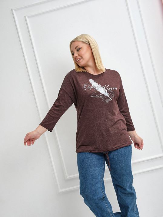 Лонгслив женский Шармэль шоколад