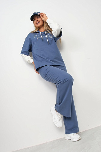 Костюм женский Венди со стразами индиго