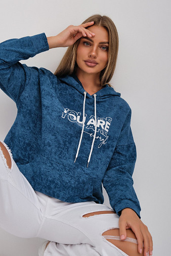 Толстовка женская Винтаж петроль