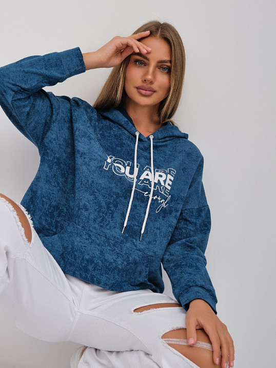 Толстовка женская Винтаж петроль