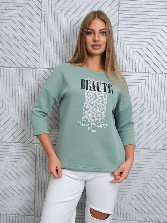 Свитшот женский Бьюти фисташка