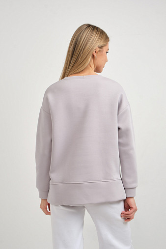 Свитшот женский Лео серый