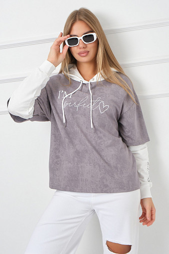 Толстовка женская Венди варенка св.серый