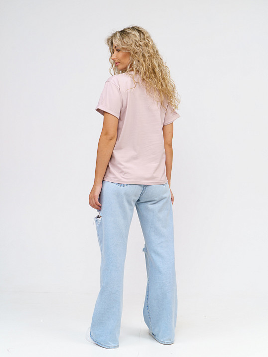 Футболка женская Классика пудра