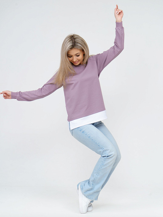 Толстовка женская Дабл светло-лиловый