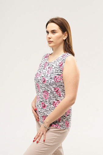 Майка Летнее признание розовый/буквы