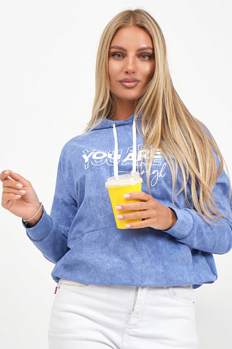 Толстовка женская Винтаж василек