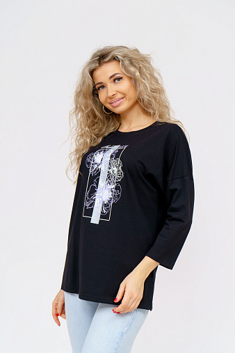 Лонгслив Стиль черный