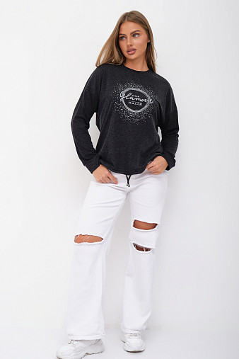 Джемпер жен. Гламур ангора антрацит