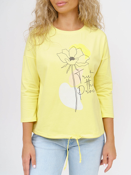 Лонгслив Николь лимон