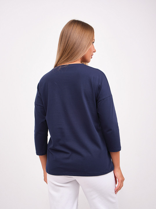 Лонгслив жен. Гламур индиго