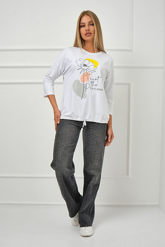 Лонгслив Николь белый