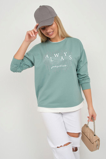 Свитшот женский Кетти св.изумруд