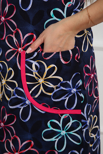 Халат Кира синий/бантик