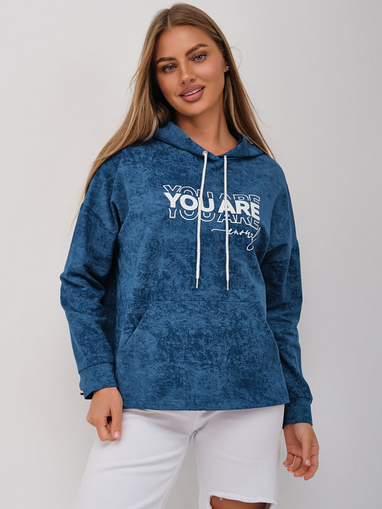 Толстовка женская Винтаж петроль