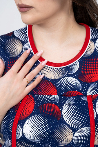 Костюм домашний Света синий/круги