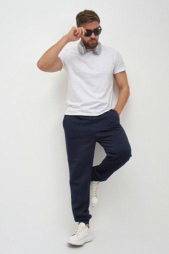 Брюки мужские теплые синий