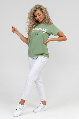 Футболка женская Имидж фисташка