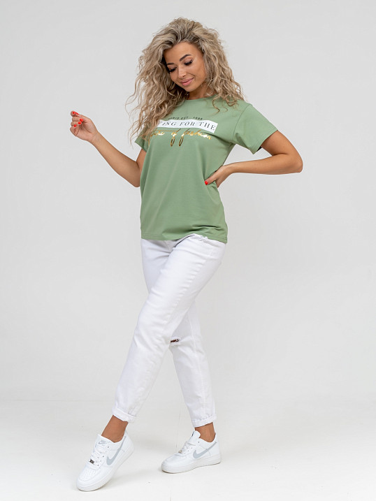 Футболка женская Имидж фисташка